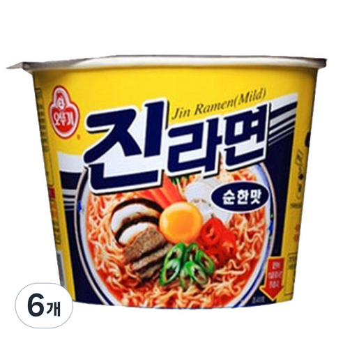 오뚜기 진라면 순한맛 용기, 6개