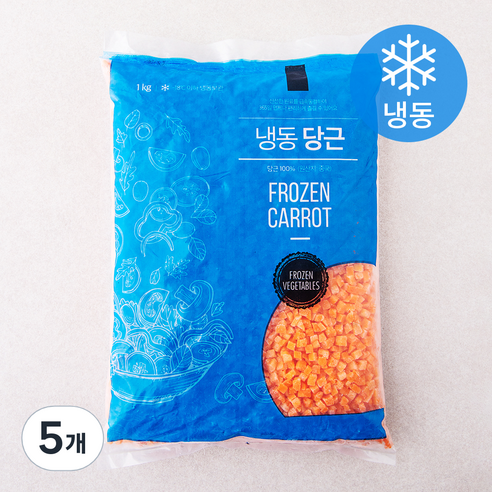 냉동식품 당근 다이스 (냉동), 1kg, 5개