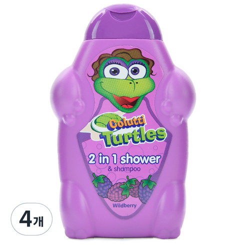 콜루티 레암 터틀 스마일 샤워 앤 샴푸 투 와일드베리향, 500ml, 4개