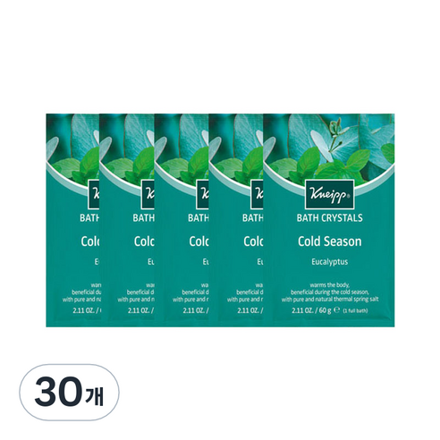 크나이프 콜드시즌 유칼립투스 배쓰솔트, 60g, 30개