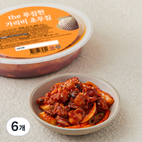 the푸짐한 가리비 초무침, 250g, 6개