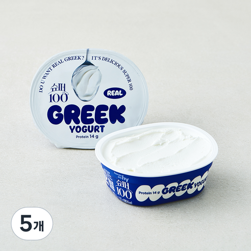 [로켓프레시] 에치와이 슈퍼100 그릭요거트, 100g, 5개
