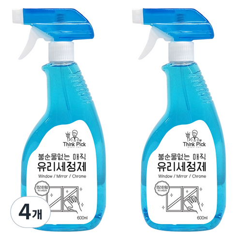 띵크픽 불순물 없는 매직 유리세정제, 600ml, 4개