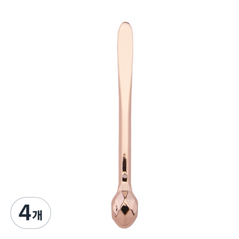 생각나래 스킨 케어 아이 마사지 스푼 다이아몬드, 로즈골드, 4개