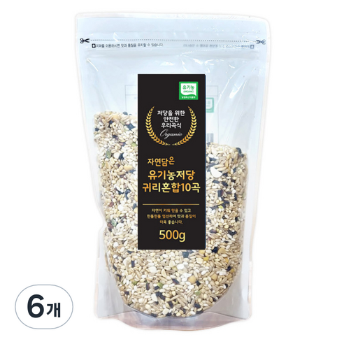 자연담은 유기농 귀리 혼합10곡, 500g, 6개