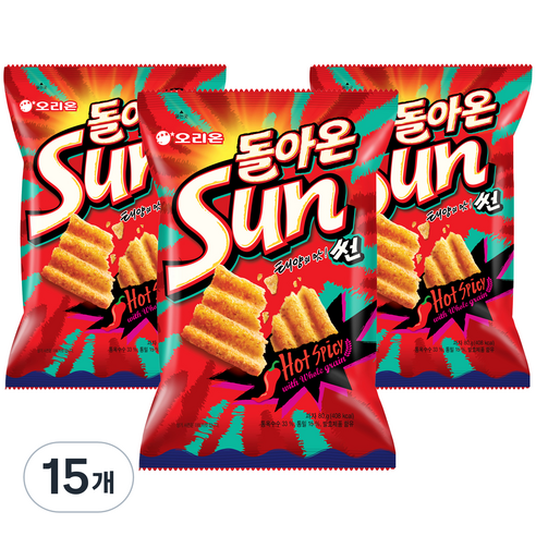 오리온 돌아온 썬 핫스파이, 80g, 15개