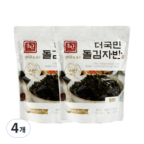 더국민 현미유로 볶은 돌김자반, 300g, 4개