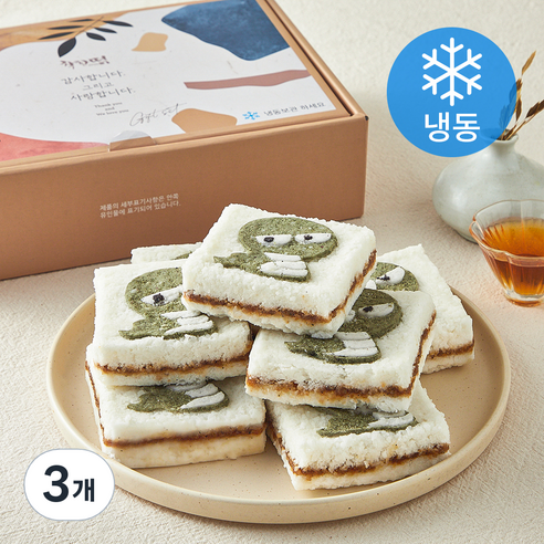 착한떡 달콤한 뱀모양 백설기 (냉동), 90g, 3개, 9개입