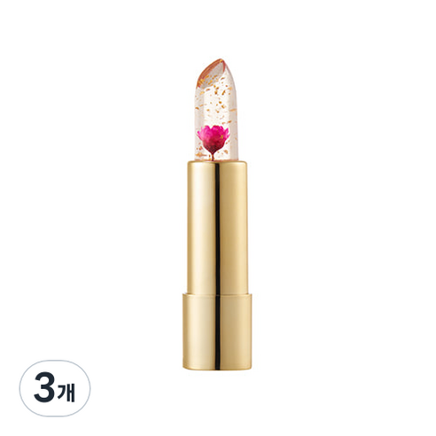 칼리즈메이 투명 꽃 립스틱 3.4g, 플레임 레드, 3개