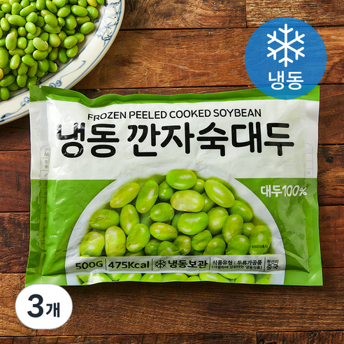 깐 자숙 대두 (냉동), 3개, 500g
