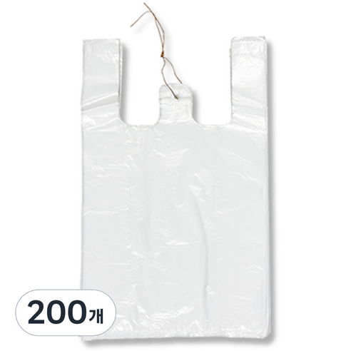 애니돌 손잡이 마트 비닐봉투 유백, 36L, 200개