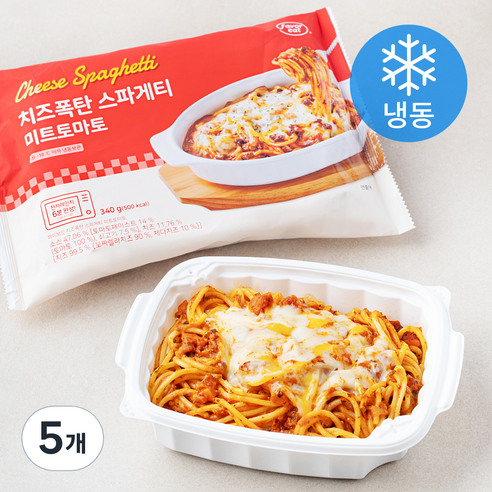 페이보잇 치즈폭탄 스파게티 미트토마토 (냉동), 340g, 5개