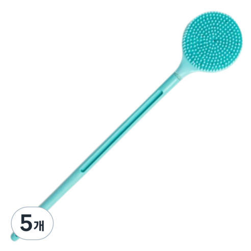 여비홈 실리콘 양면 샤워볼 샤워타올 바디브러쉬, 블루, 5개, 1개입
