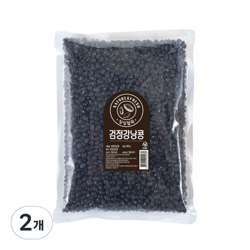 월드그린 싱싱 검정 강낭콩, 800g, 2개