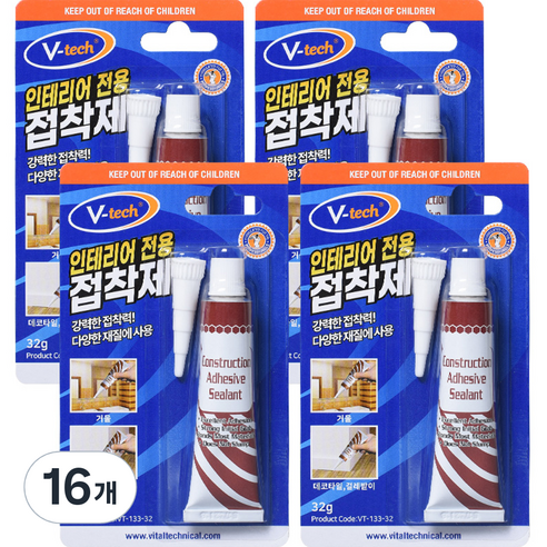 Vtech 인테리어 전용 접착제 미니, 16개