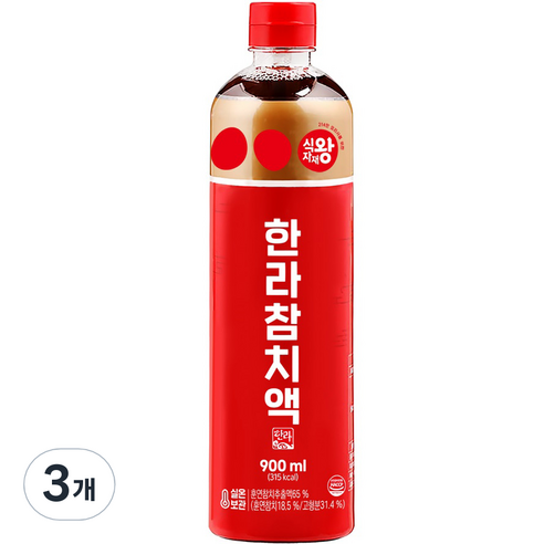 식자재왕 한라 참치액, 900ml, 3개