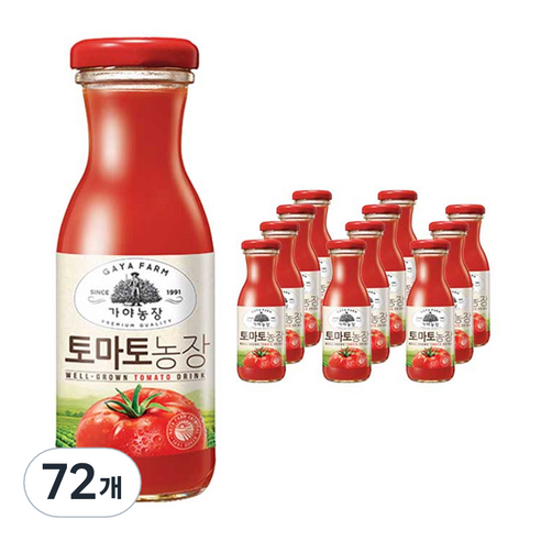 가야농장 토마토 음료, 180ml, 72개