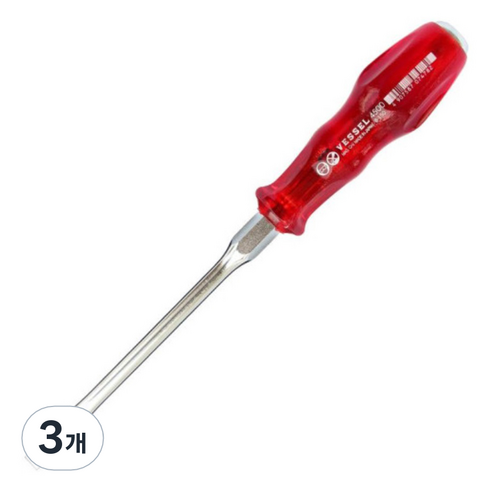 베셀 그립 다가네 일자 드라이버 8 x 150 mm, 3개