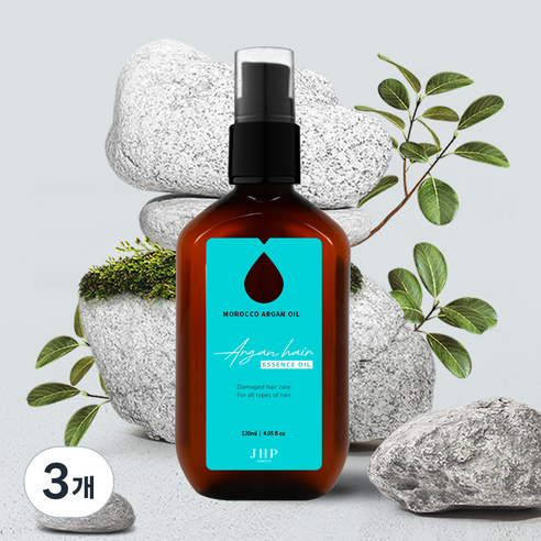 제이에이치피 녹초엽 아르간 헤어오일 에센스, 120ml, 3개