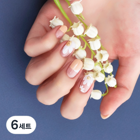 넬로 팔레트 젤 네일 스티커, 샹들리에, 6세트