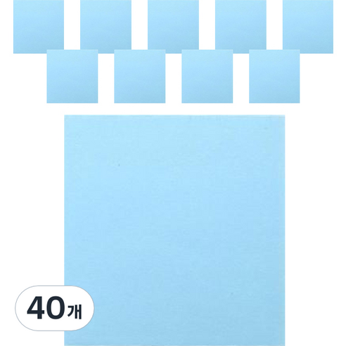 모닝글로리 점착 메모지 75 x 76 mm 100p, 블루, 40개