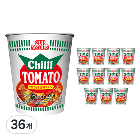 컵누들 칠리 토마토 70g, 36개