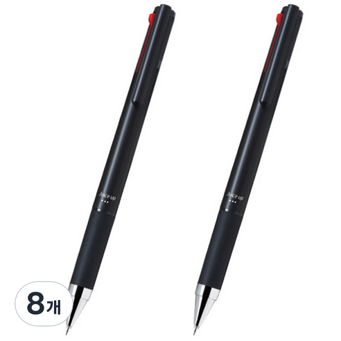 파이롯트 다기능 젤잉크 쥬스업 3색 다색펜 0.4mm, 블랙, 8개