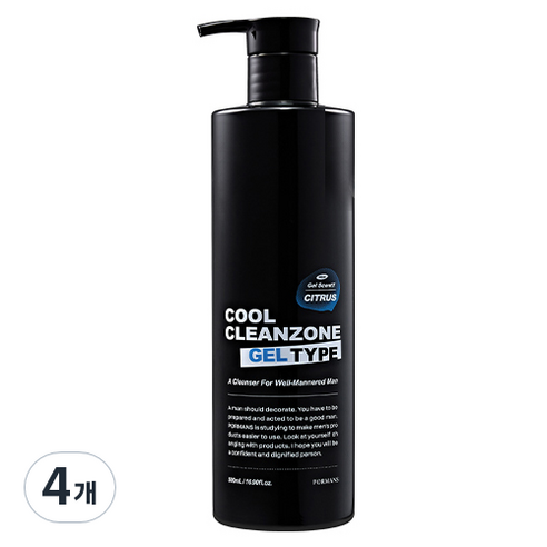 포르맨즈 쿨클린존 젤타입 남성청결제, 500ml, 4개