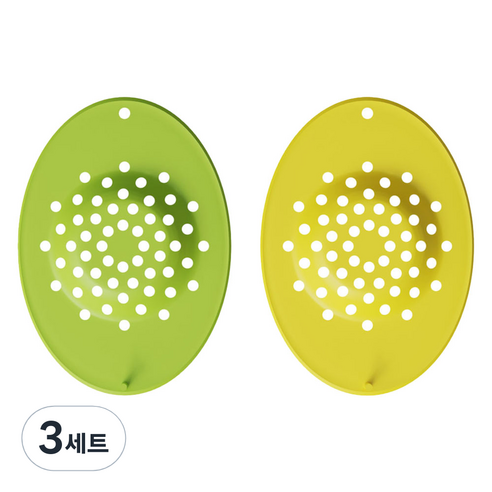렌즈닦이소녀 렌즈캐치 하드 드림렌즈 분실방지 실리콘 패드 2종 세트, 그린, 옐로우, 3세트