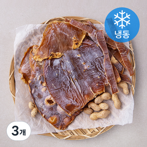 해맑은푸드 마른오징어 몸통 5미 (냉동), 300g(중), 3개
