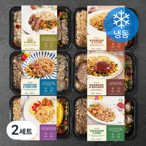 마시뜨랑 도시락 볶음밥 250g x 6종세트 (냉동), 2세트