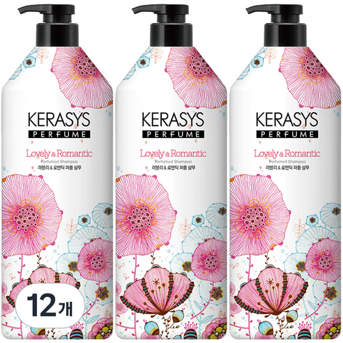 케라시스 러블리 앤 로맨틱 퍼퓸샴푸 꽃향, 980ml, 12개