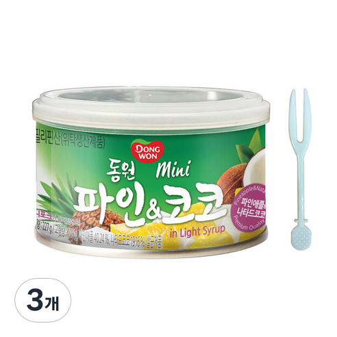 동원 미니 파인코코, 227g, 3개