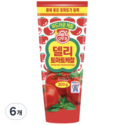[오뚜기] 델리 토마토 케첩, 300g, 6개