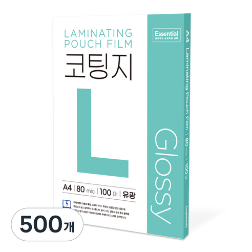 카피어랜드 에센셜 정전기 방지 코팅지 유광 80mic, A4, 500개