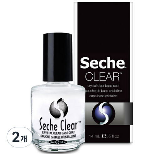 seche 크리스탈 영양케어 클리어 베이스코트, 14ml, 2개