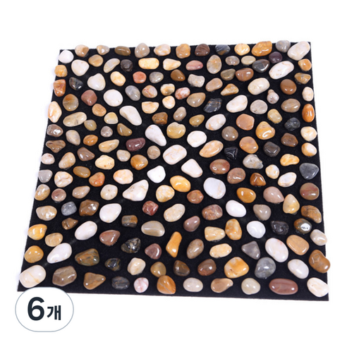보니토리 발지압 매트 40 x 40 cm, 화이트사선, 6개