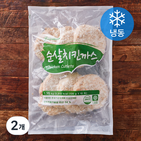 상신 순살 치킨까스 10개입 (냉동), 1.35kg, 2개