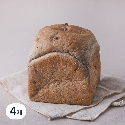 브로드카세 우리쌀 발효종 흑임자 식빵, 220g, 4개