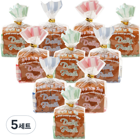 뭉구 순우유 식빵 지우개 10종 세트, 랜덤발송, 5세트
