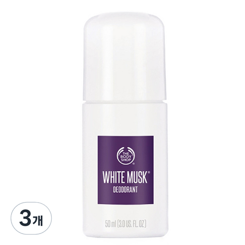 더바디샵 롤온 화이트머스크 데오드란트, 50ml, 3개