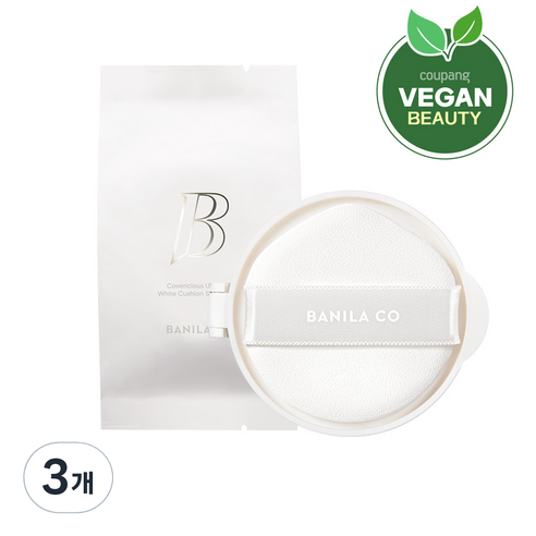 바닐라코 커버리셔스 얼티밋 화이트 쿠션 파운데이션 리필 14g, 23 미디엄, 3개