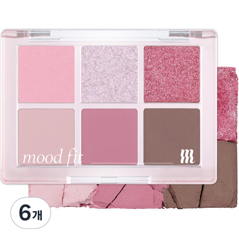 머지 뉴 무드핏 섀도우 팔레트 5.4g, NM2 시버링 아이시, 6개