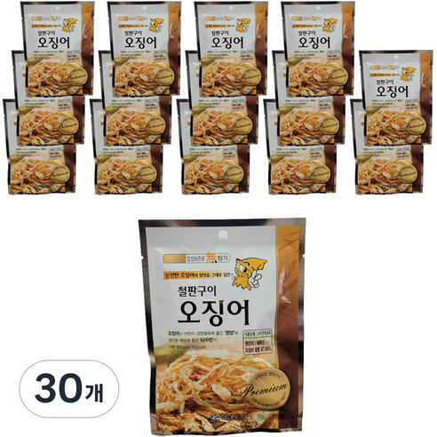 철판구이 오징어, 30개, 18g