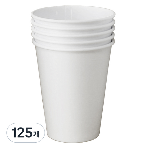 블룸엣홈 카페 무지 종이컵 240ml, 25개입, 5개