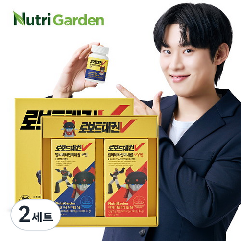 뉴트리가든 로보트태권V 멀티비타민 포맨 36g + 포우먼 36g 세트, 2세트