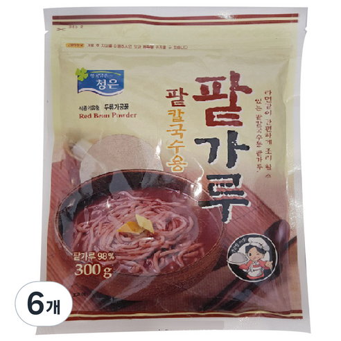 청은에프엔비 팥칼국수용 팥가루, 300g, 6개