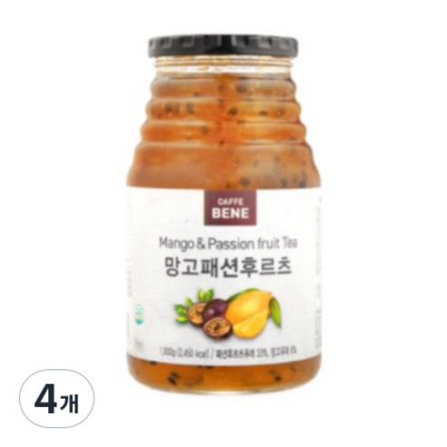 카페베네 망고패션후르츠 과일차, 1kg, 1개입, 4개