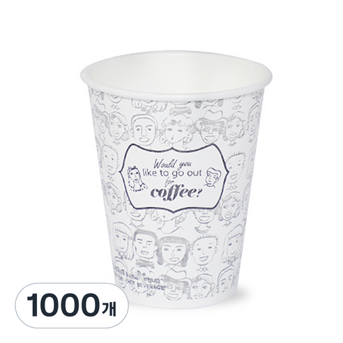 더빈썸 피플 종이컵 240ml, 1개입, 1000개