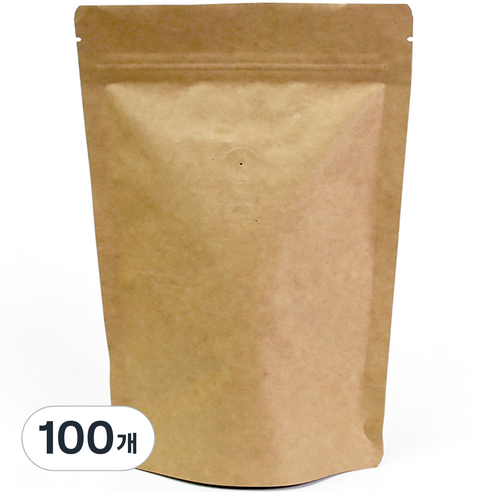 팩스타 크라프트 커피봉투 지퍼스탠드 아로마밸브 500g, 1개, 100개